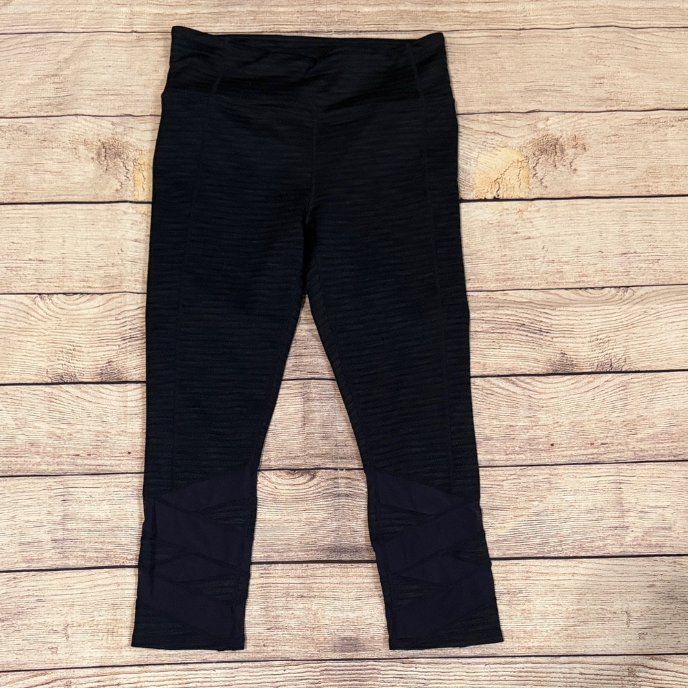 Athleta Blue striped Leggings
